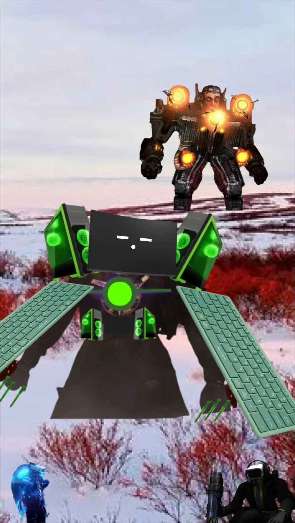 ai character: Skibidi Multi 27-3 background