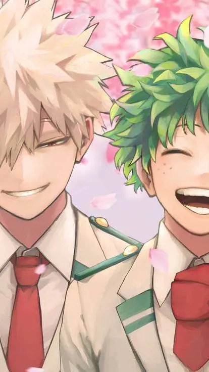 ai character: Bakudeku 💚❤️ background