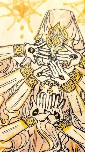 ai character: Mystic flour background