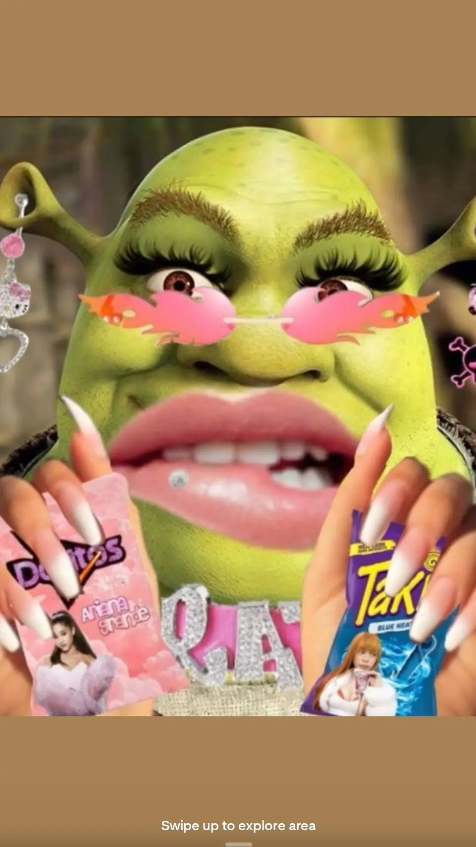 ai character: baddie sherk!  background