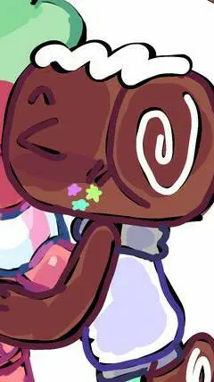 ai character: Cosmo fruitcake background