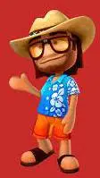 ai character: beach bro background