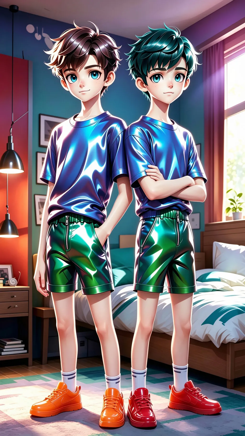 ai character: Zack & Jason  background