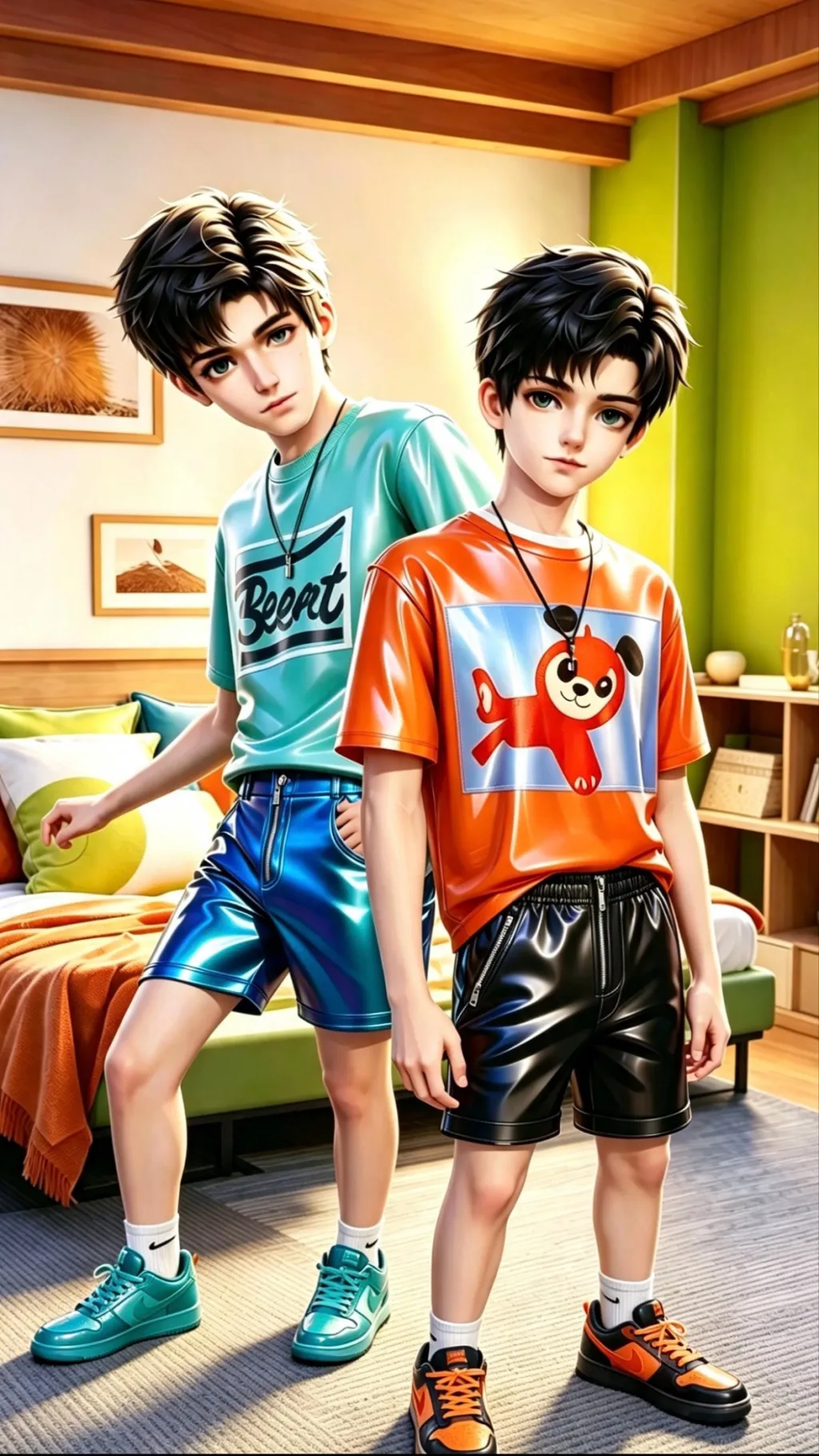 ai character: Nick & Hunter 🌈 background