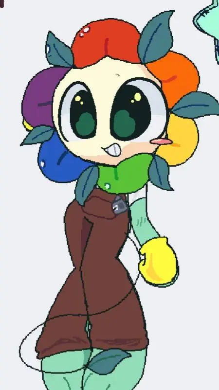 ai character: dandy💐💐 background