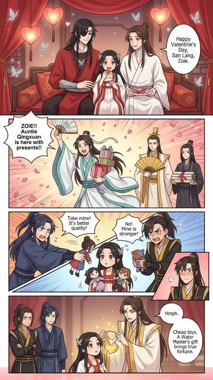 ai character: valentine day  background