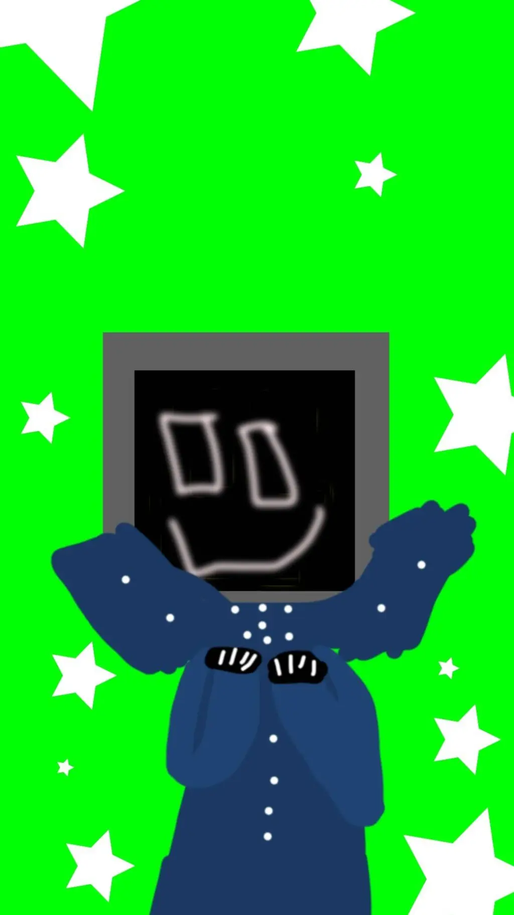 ai character: grayTV background