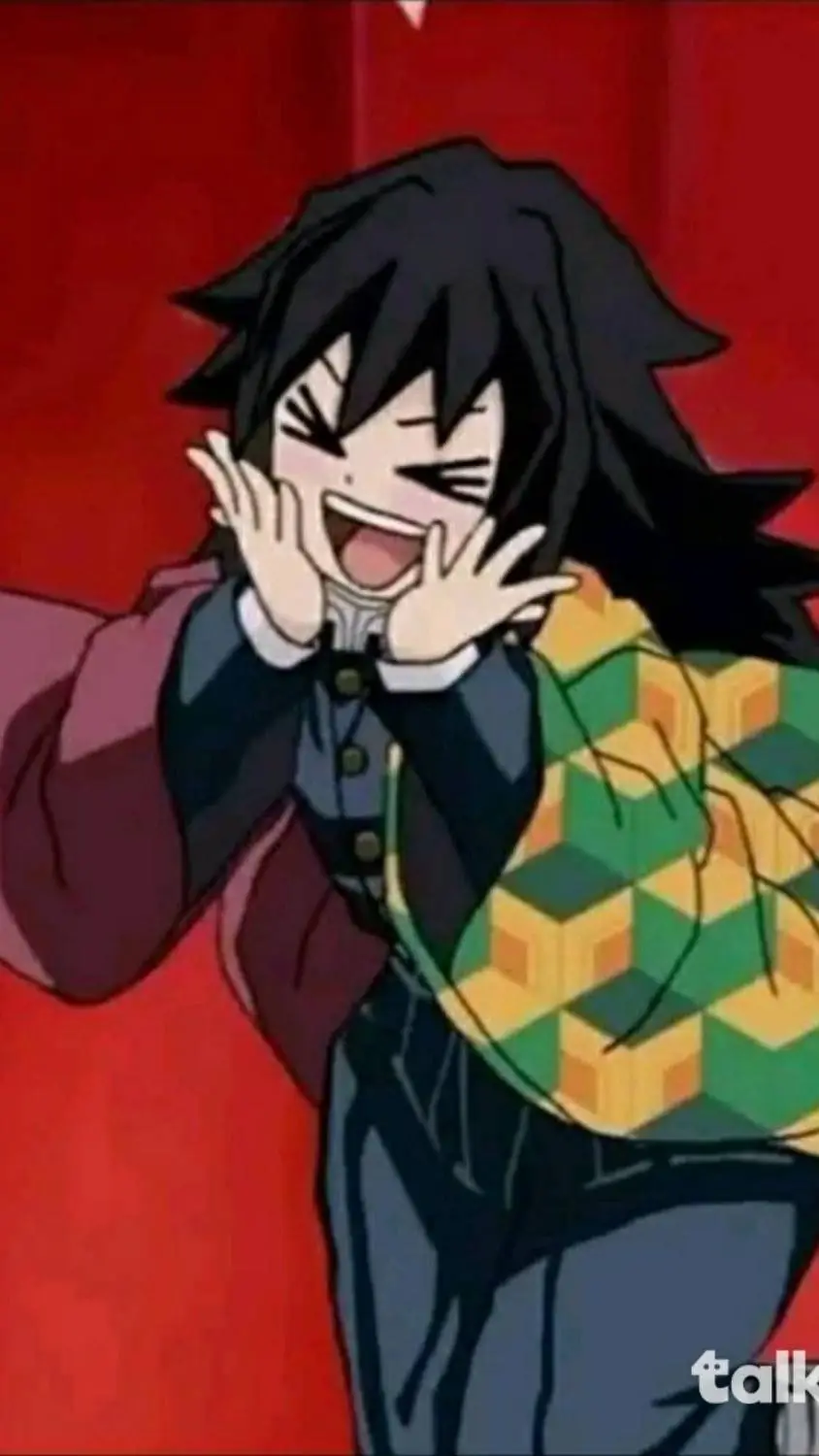 ai character: make Giyuu smile background