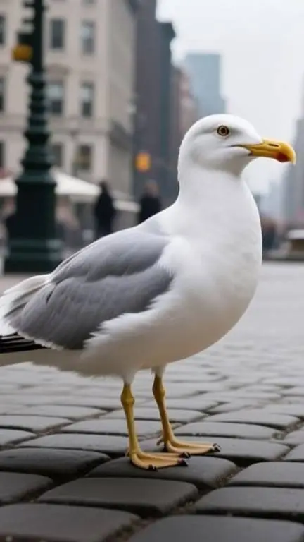 ai character: seagull background