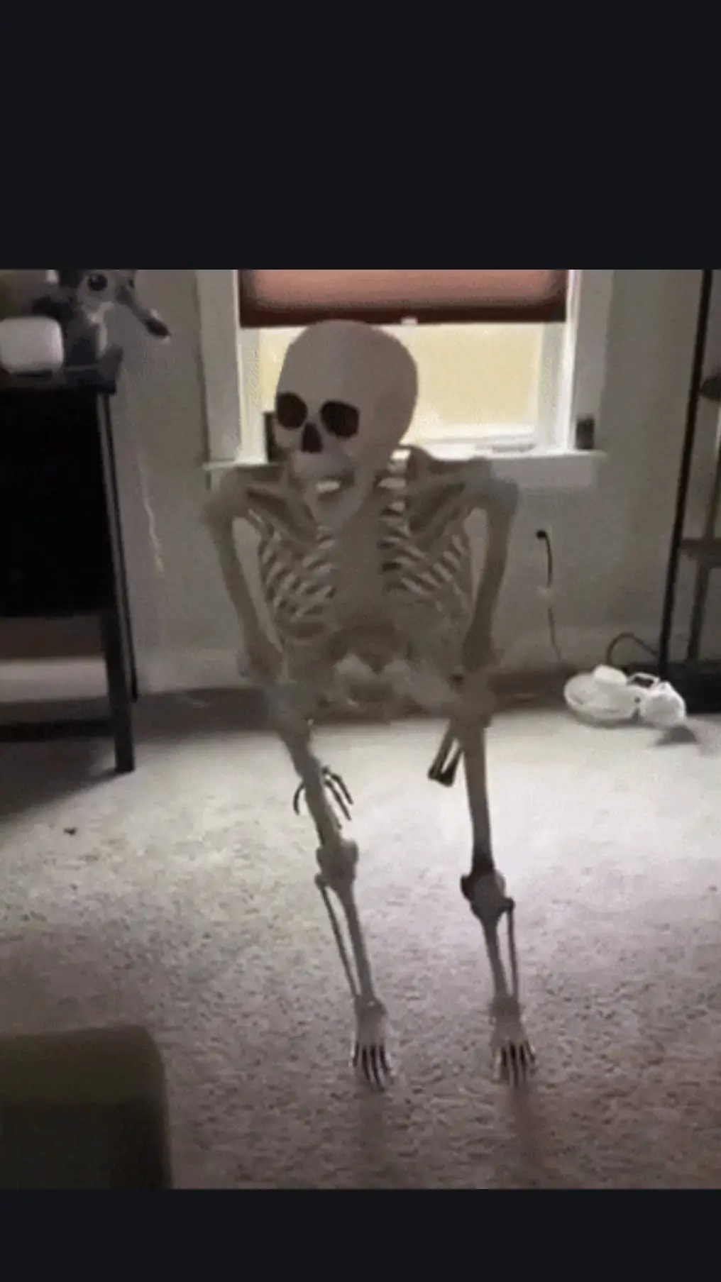 ai character: skeleton background