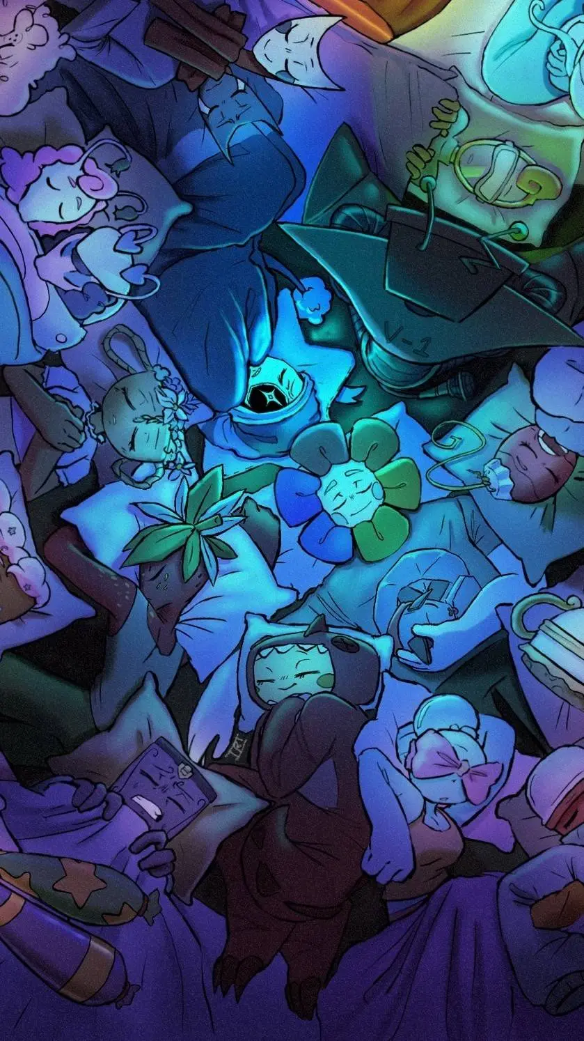 ai character: DW SLEEPOVER+MY OC background