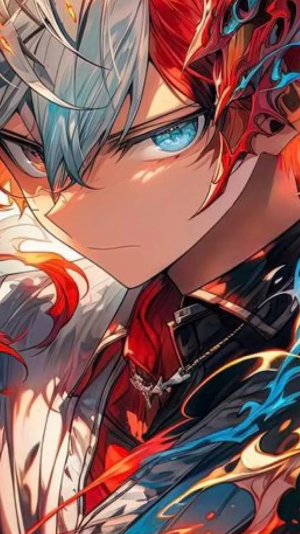 ai character: Shoto x bakugo  background