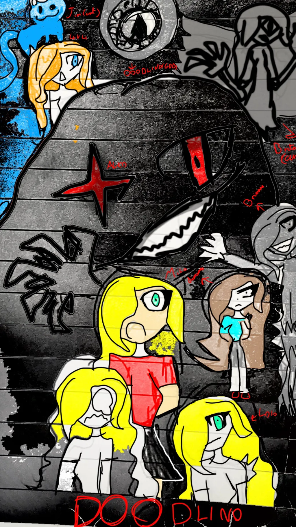 ai character: Doodlino hates pm background