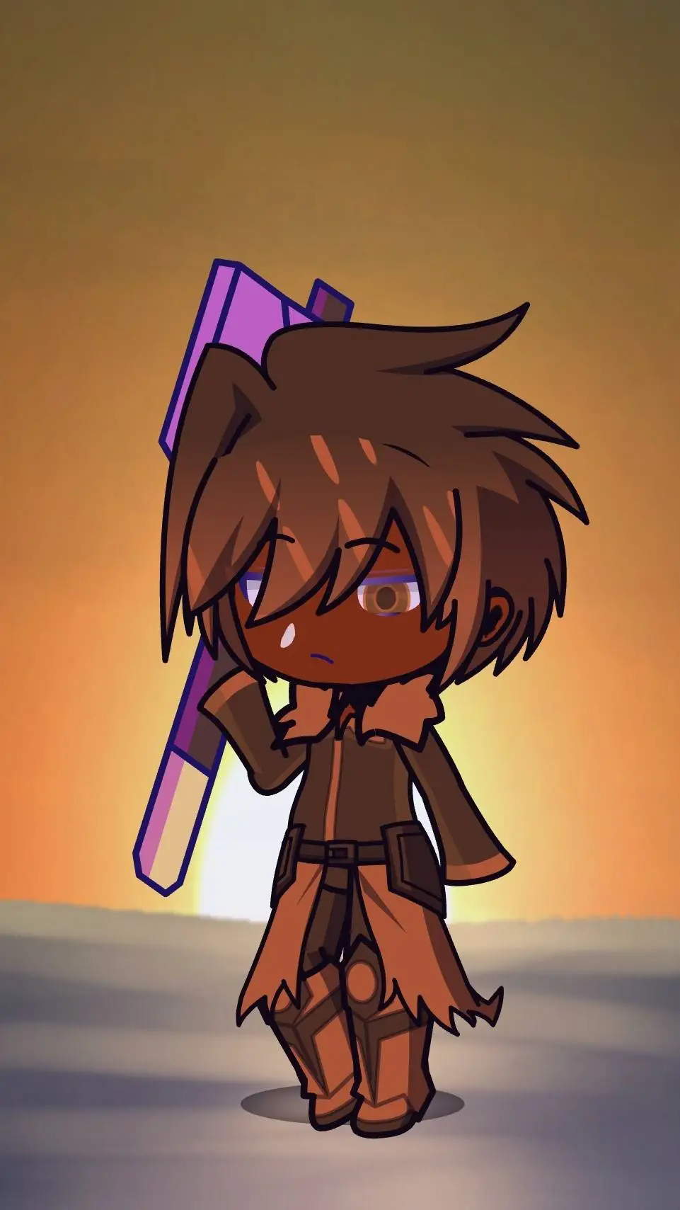 ai character: Oxblood background
