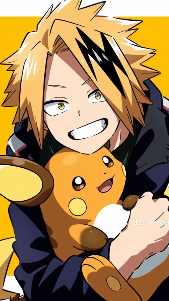 ai character: Denki Kaminari background