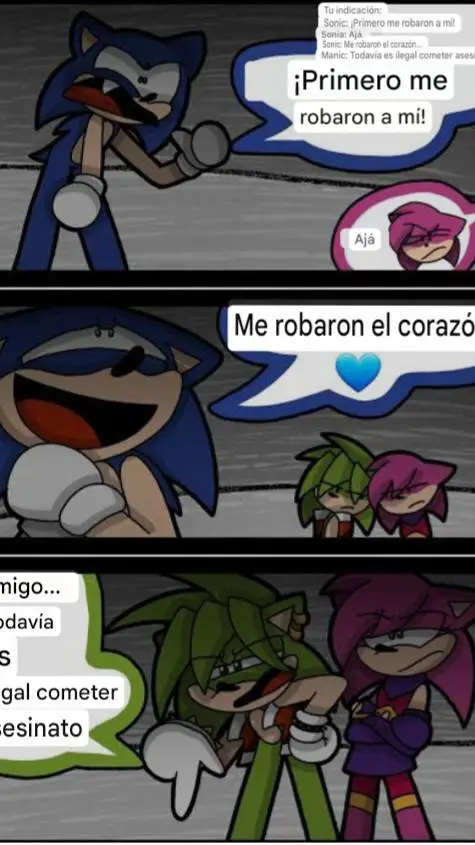 ai character: Sonic enamorado background