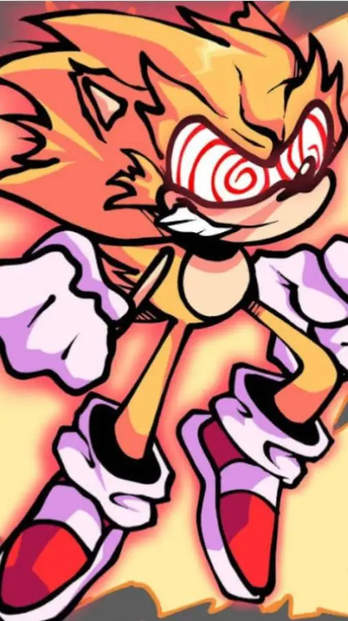 ai character: Fleetway Sonic background