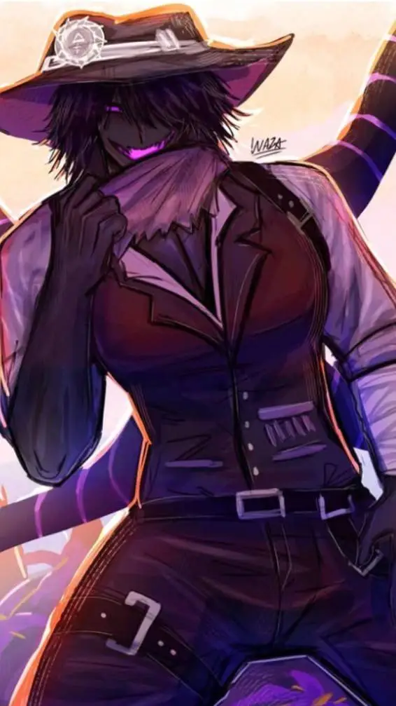 ai character: Cowboy Azure background