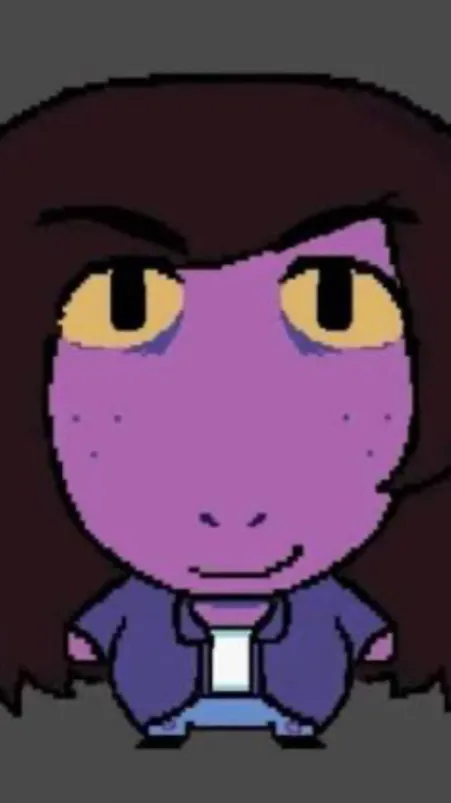 ai character: Susie- deltarune background