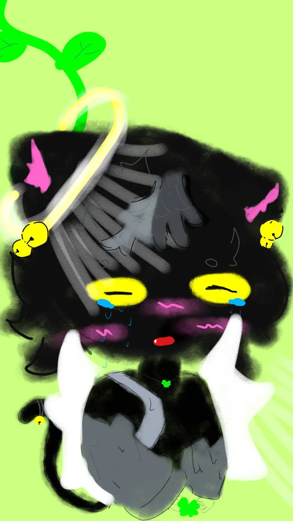 ai character: havablack background