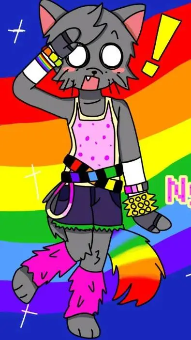 ai character: Nyan cat background