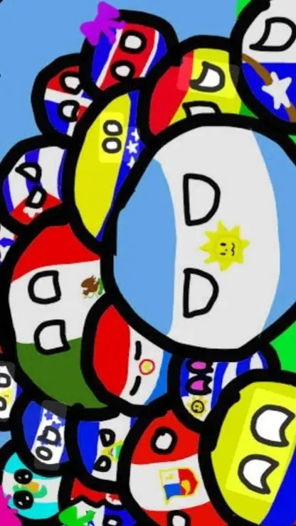 ai character: Countryball guerra background