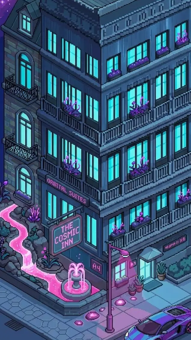 ai character: The hotel part 2  background
