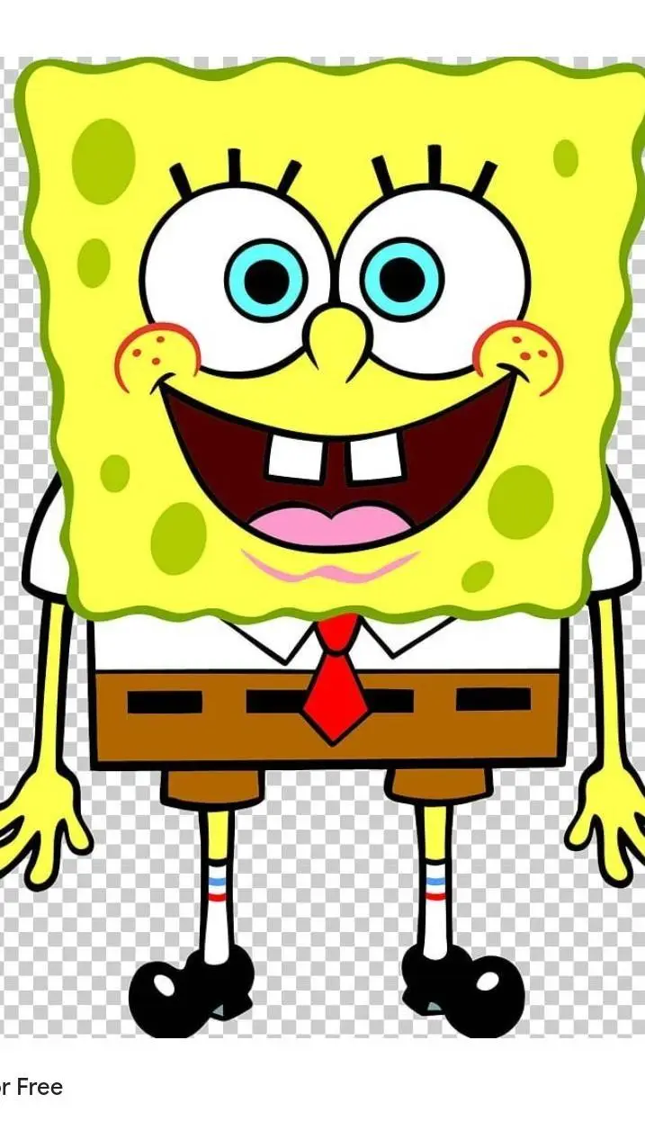 ai character:  Spongebob pants  background