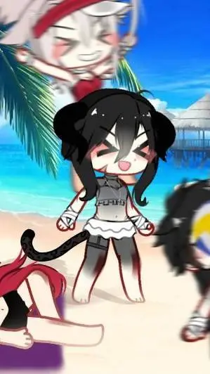 ai character: GACHA BEACH!  background