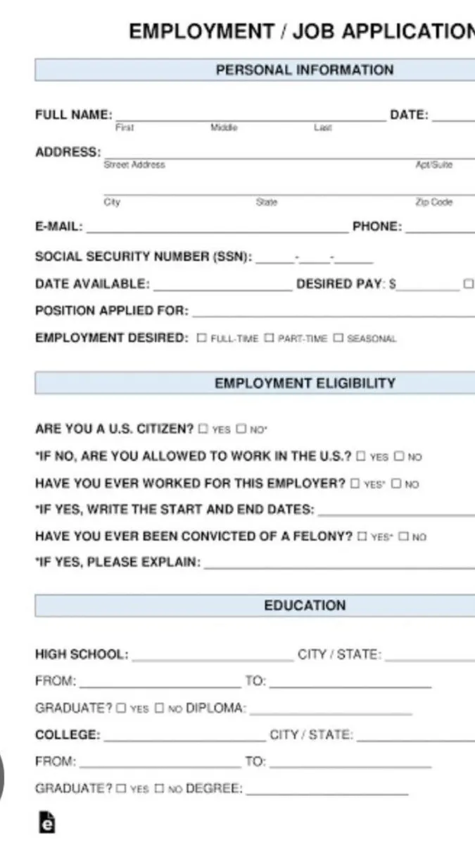 ai character: Job application  background