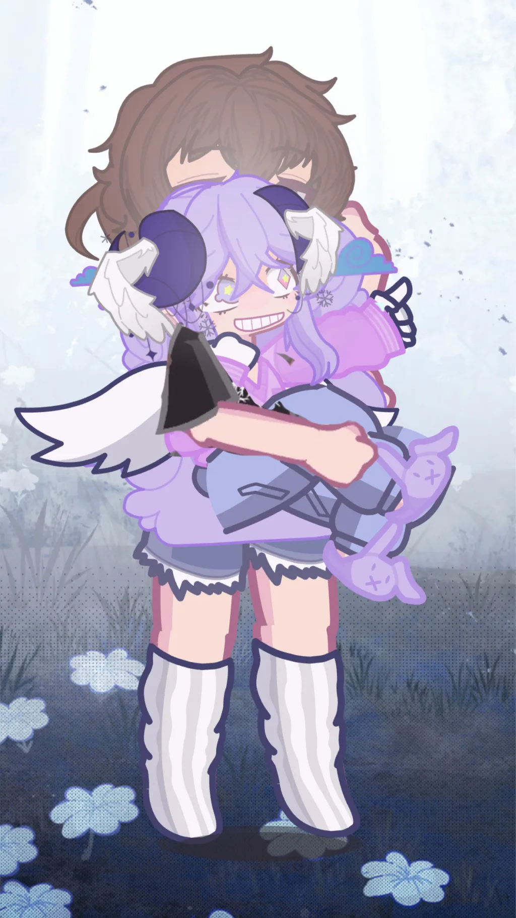 ai character: Sliva and Luna background