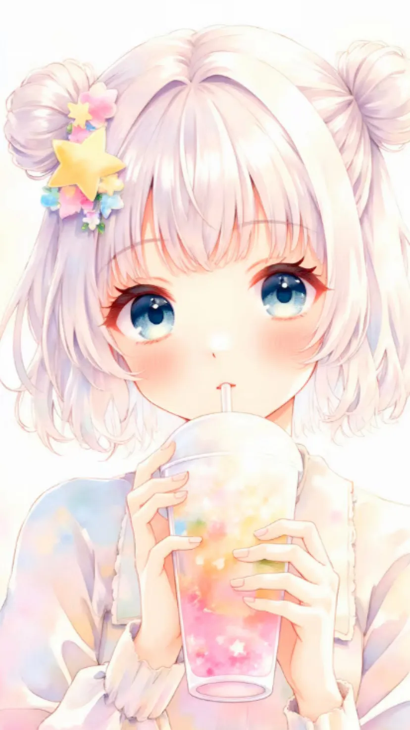 ai character: Cute kawaii girl background