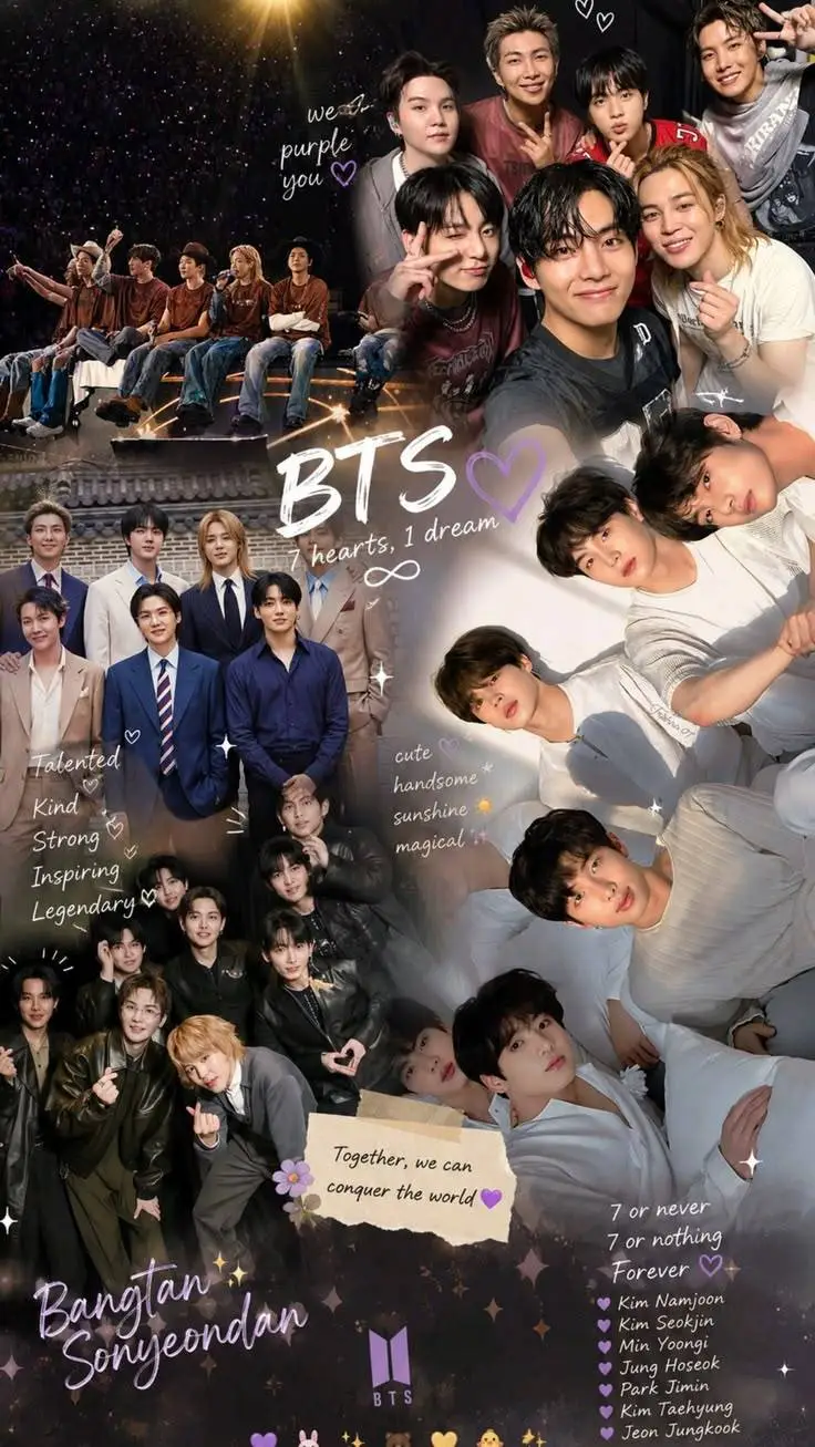 ai character: 💜BTS-MEMBERS·8💜 background