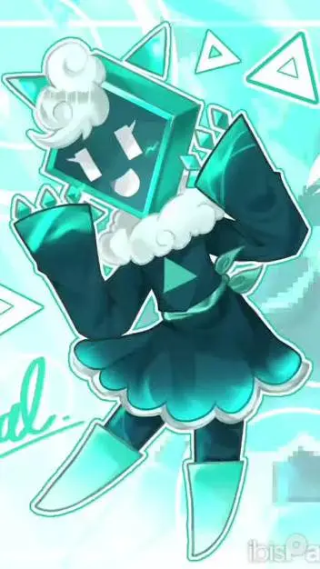 ai character: Teal =3 background