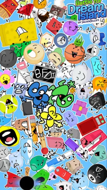 ai character: Bfdi fair background