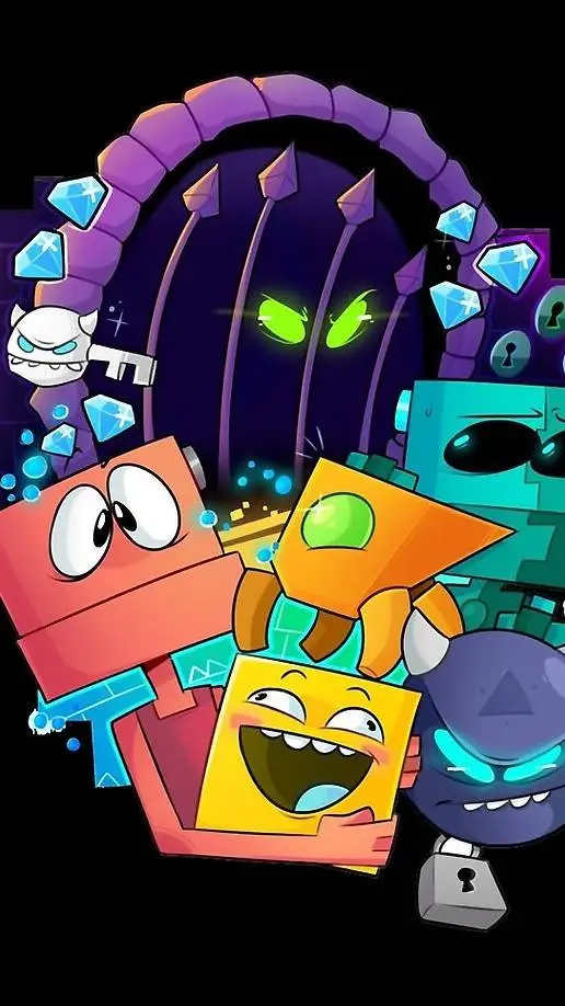 ai character: Geometry Dash :3 background