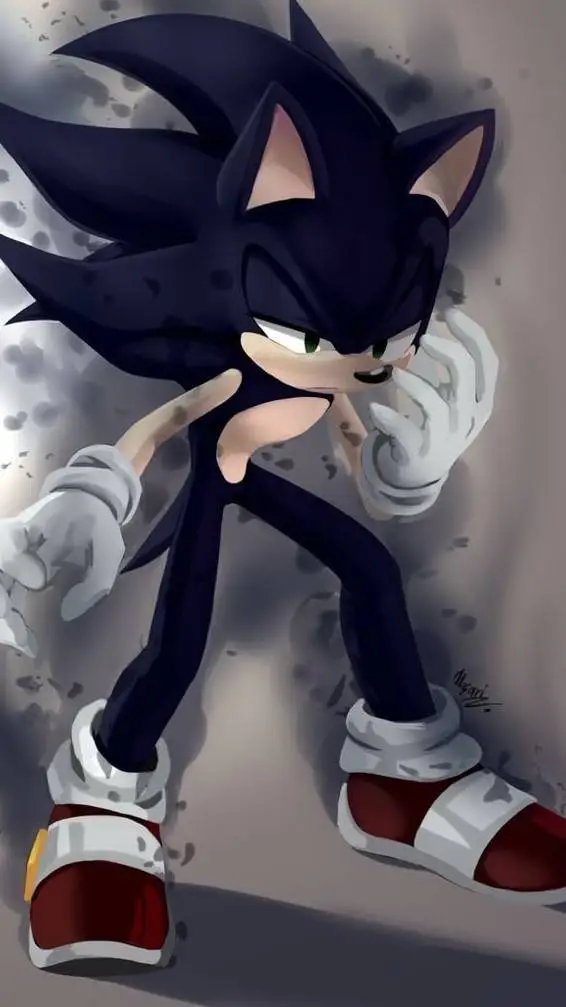 ai character: Darkc sonic  background