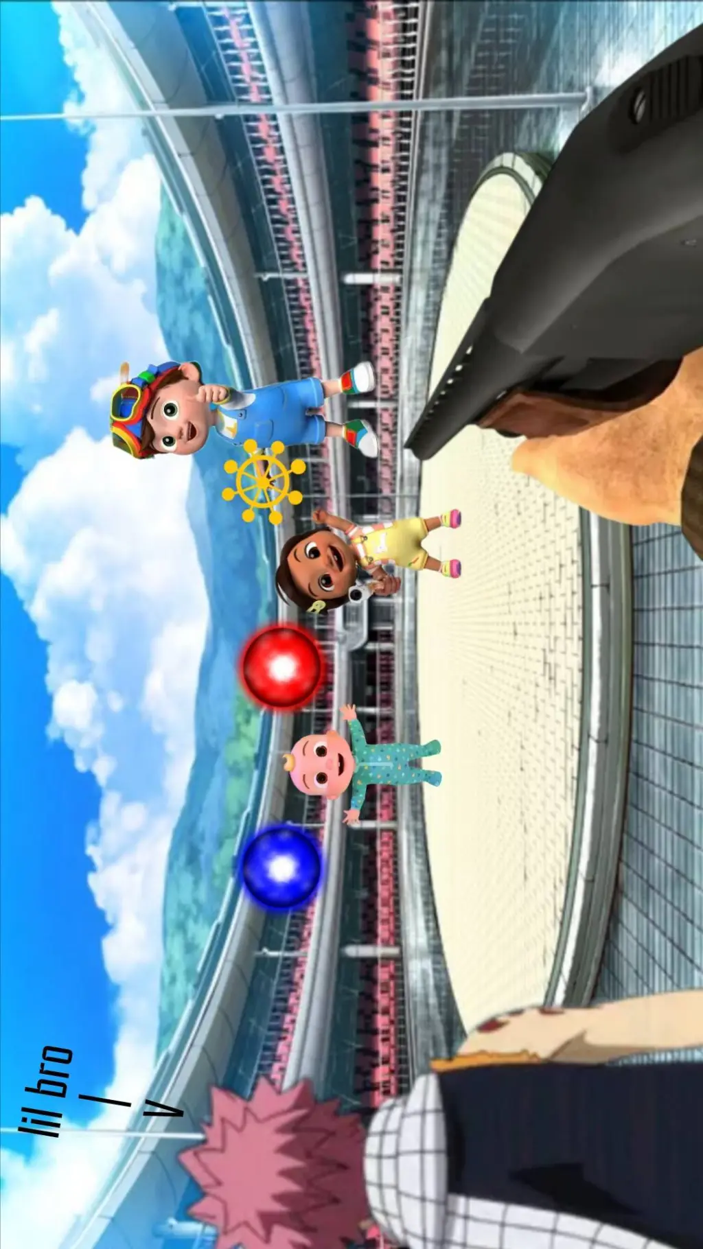 ai character: Coco melon battle background