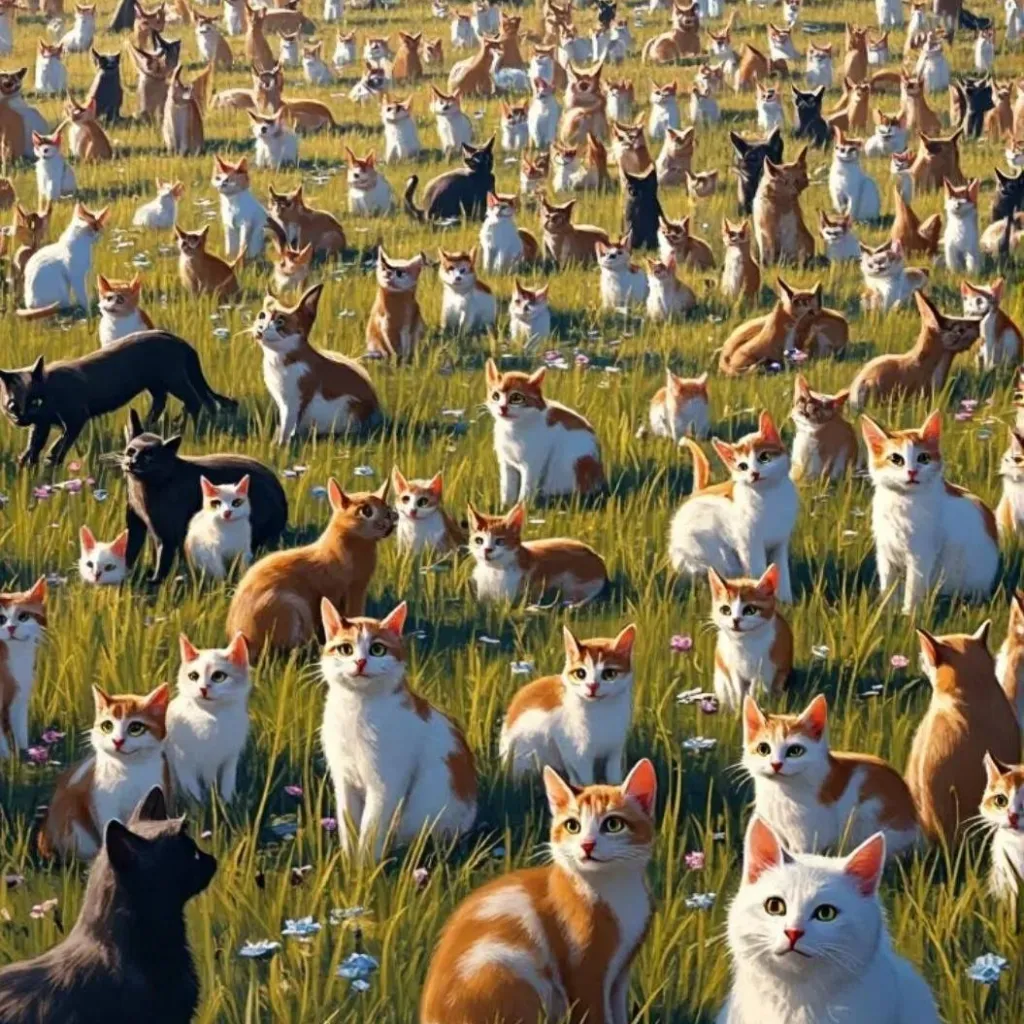 chat with ai character: 100 cats part 2