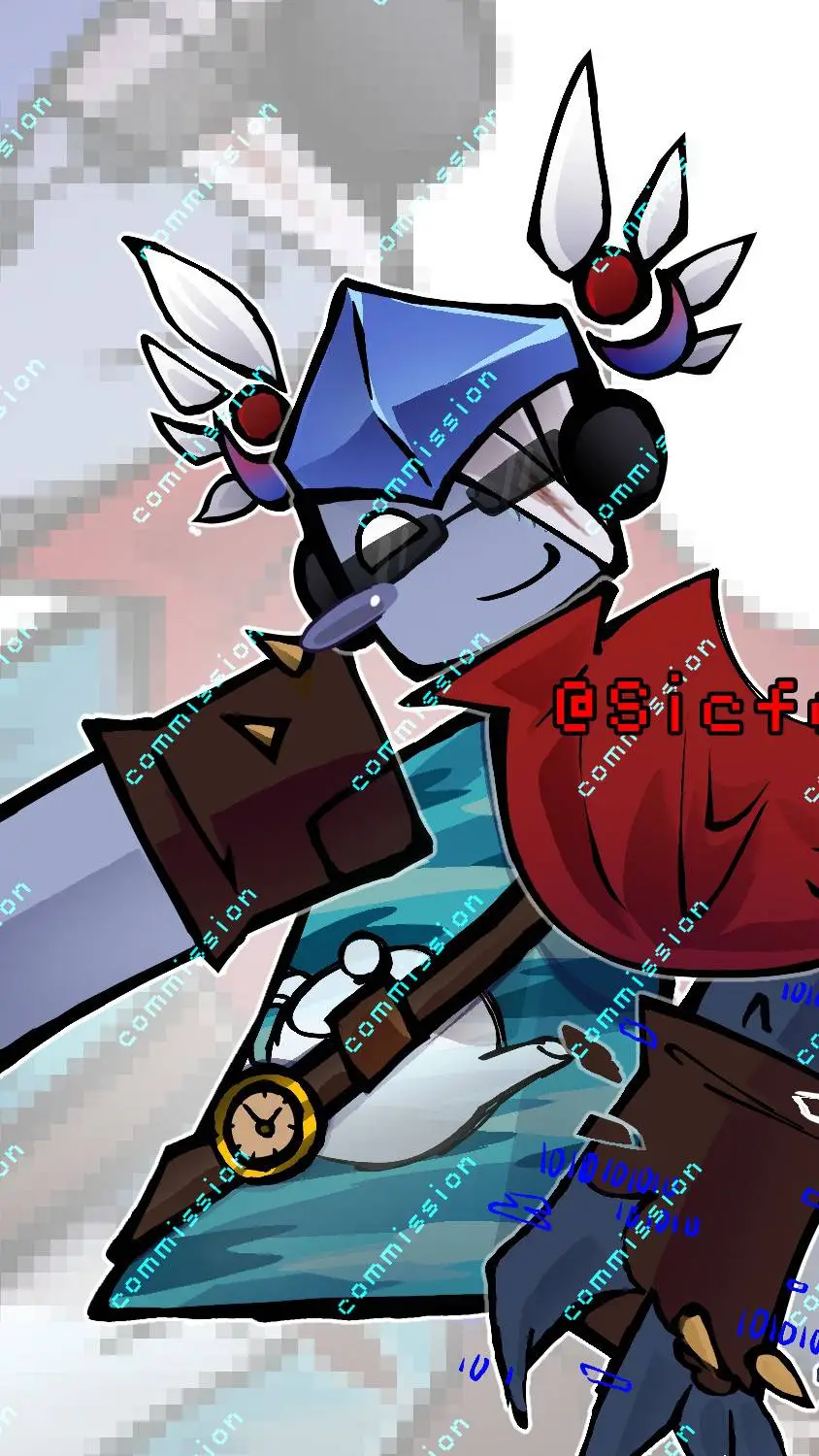 ai character: 彡彡 ClockWorkミミ background