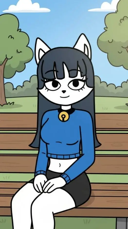 ai character: gata supermodelo  background