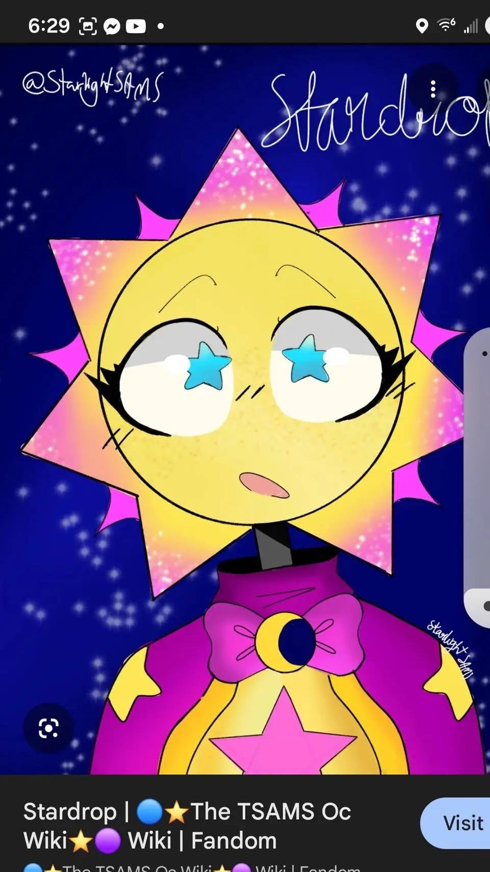 ai character: stardrop  background