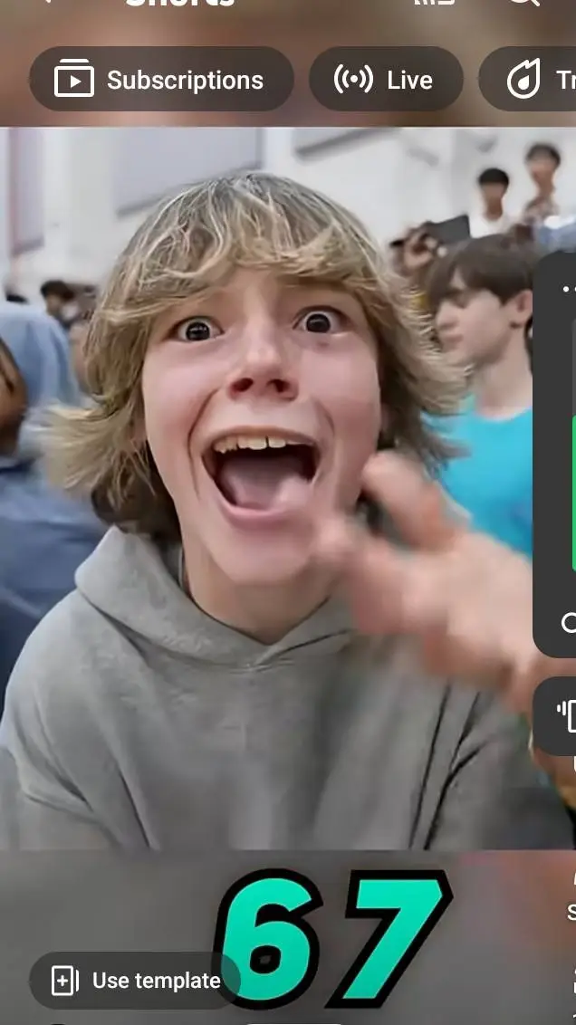 ai character: 67 kid  background