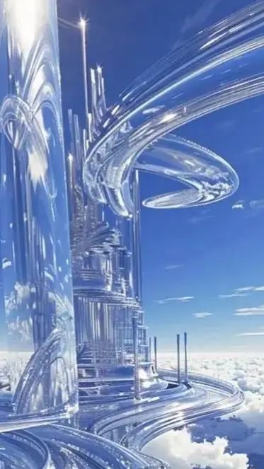 ai character: Cyber glacier background