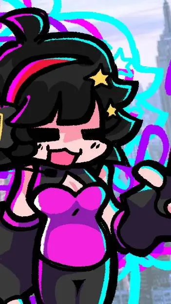 ai character: Neo GF🤍🩵💜💕 background