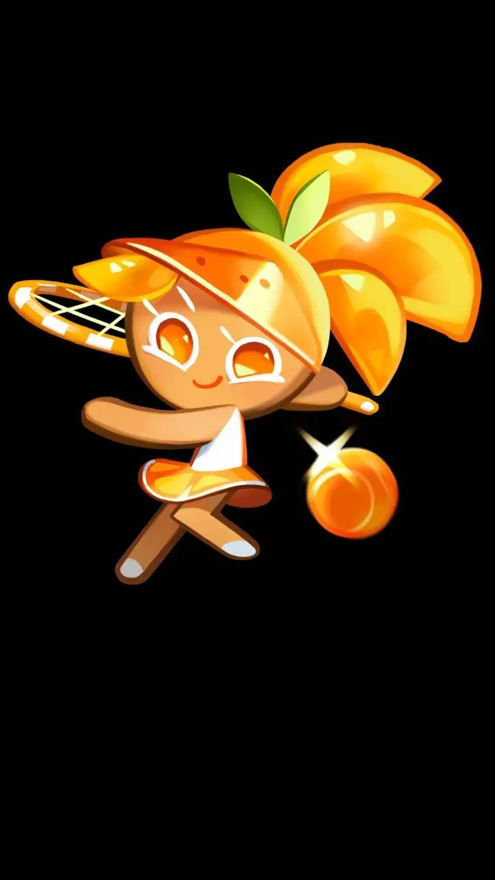 ai character: Orange Cookie background