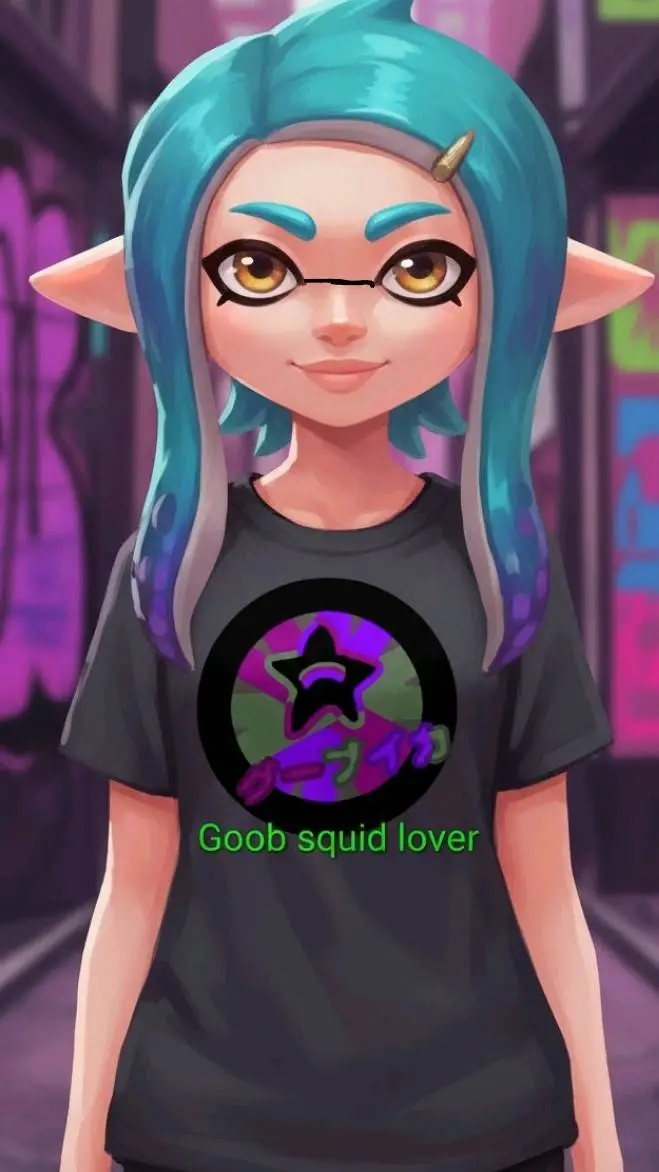 ai character: Goob squid lover background