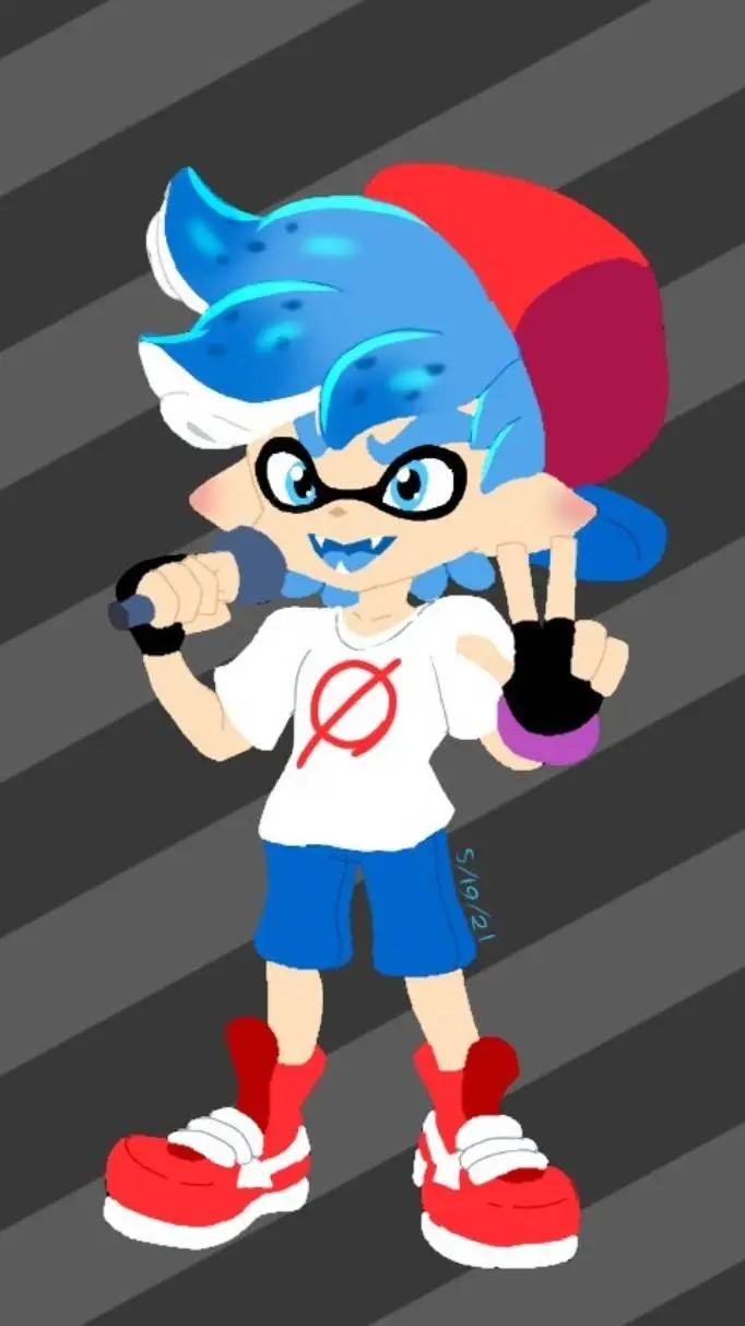 ai character: BF the inkling boy background