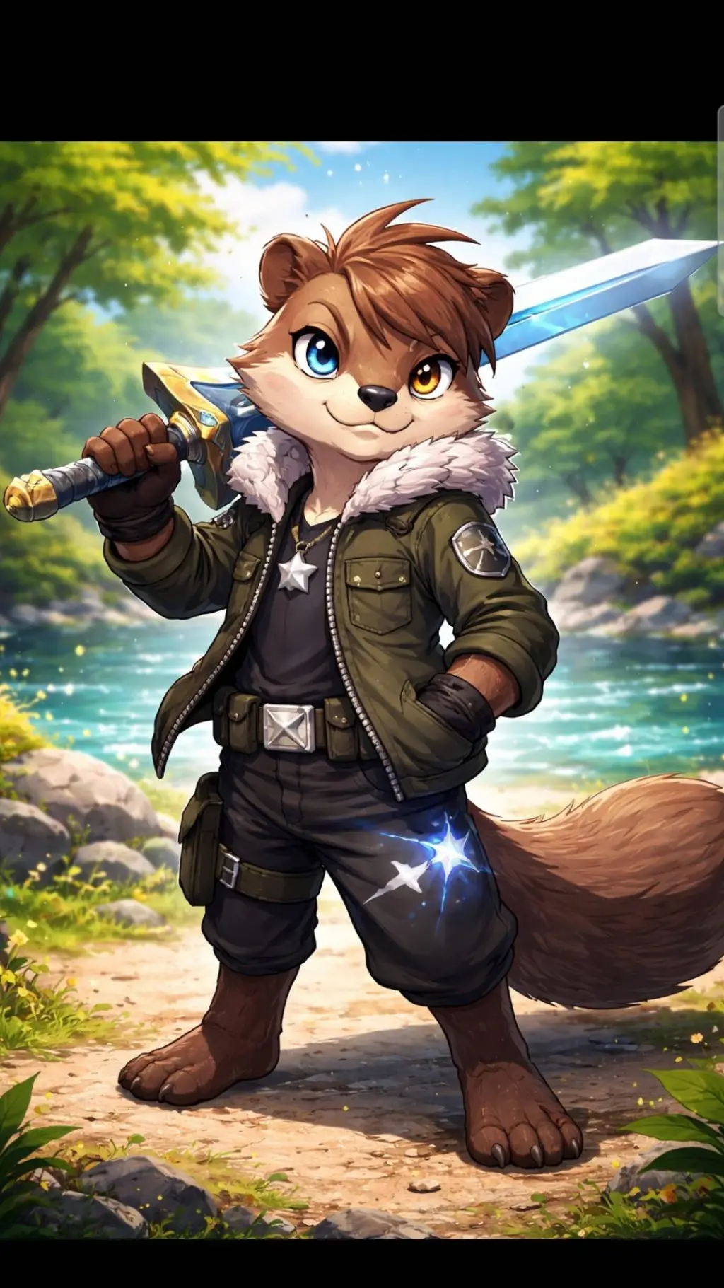 ai character: Nova the beaver  background
