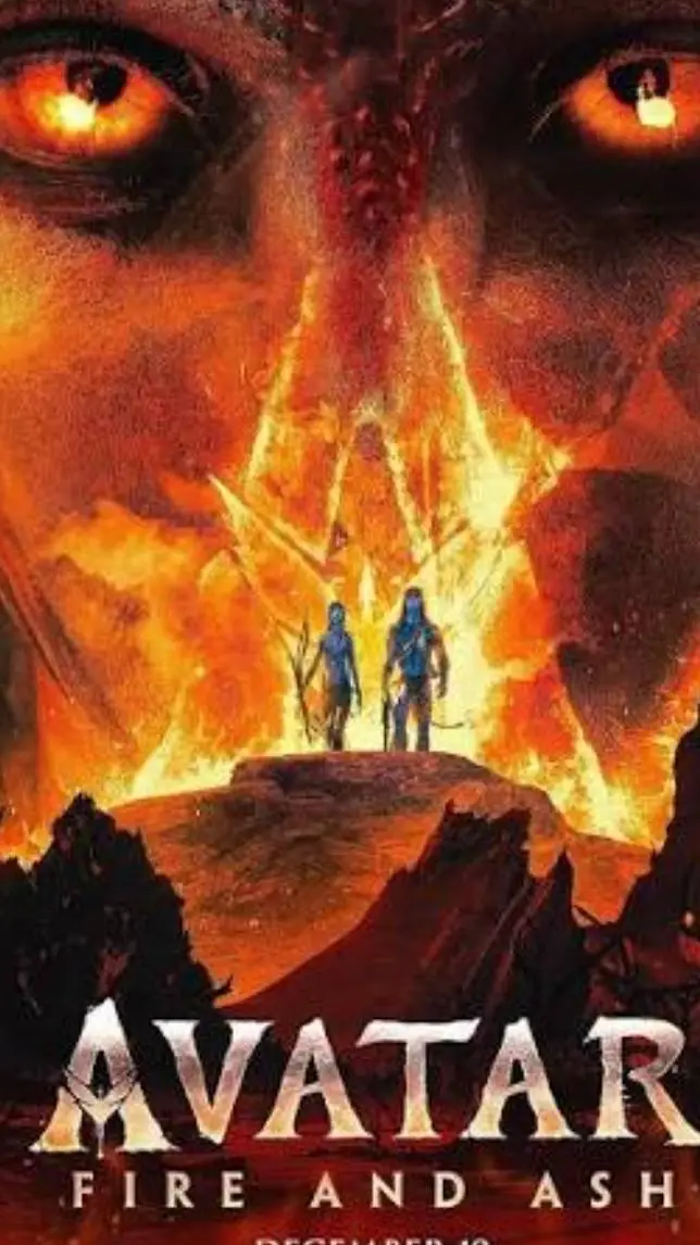 ai character: Avatar fire & ash background